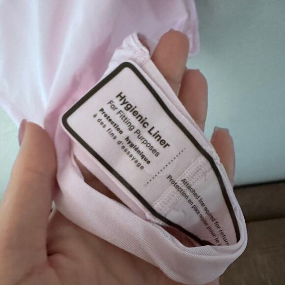 Lululemon Wundermost Nulu Mesh Scoop-Back Thong Bodysuit Pink Organza L NWT - Picture 7 of 8